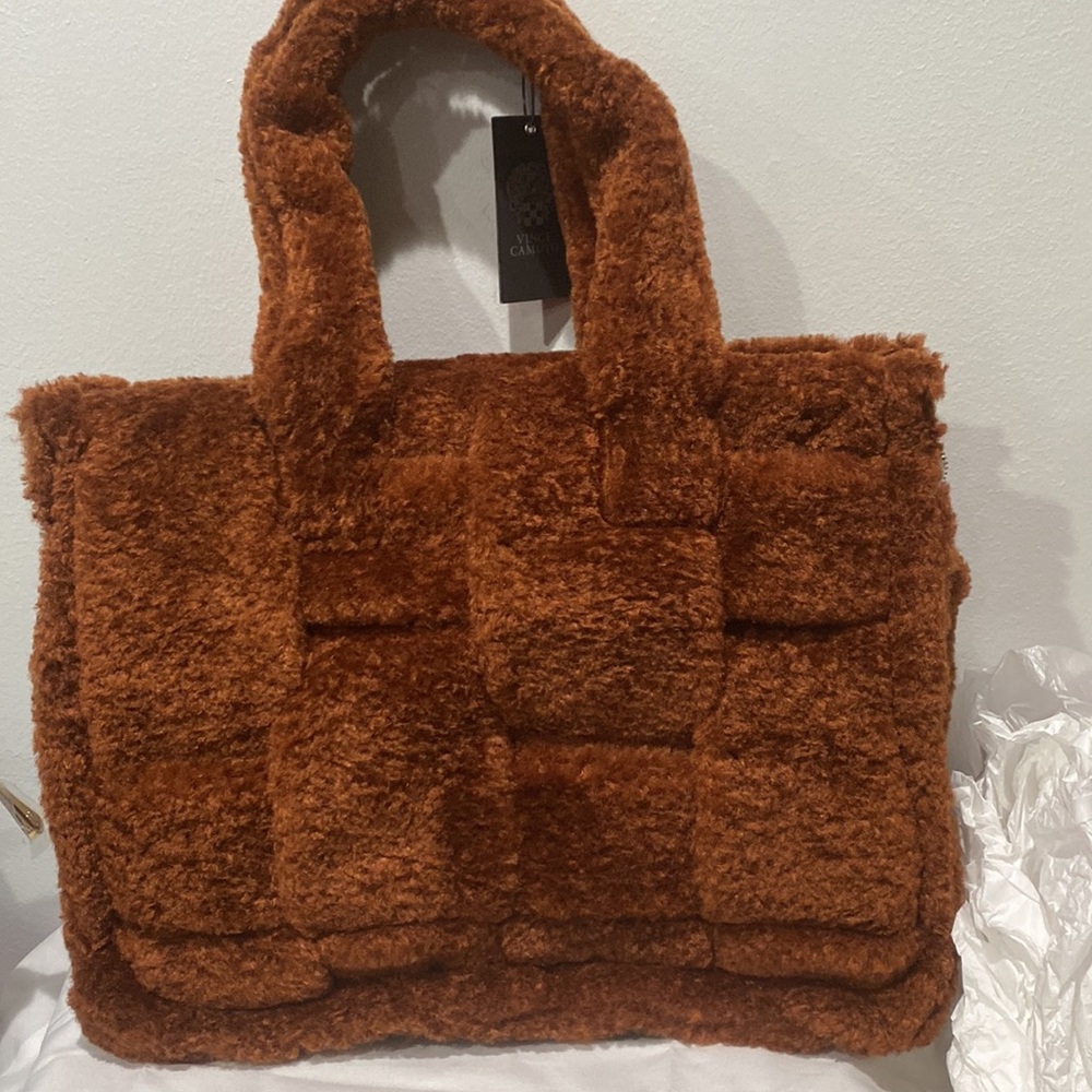 🔥Last one🔥Vince Camuto Orla Faux Fur Shearling Tote brown only